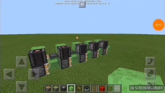 Minecraft PE рабочий поезд на поршнях!