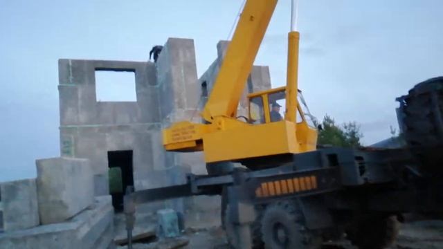 Дом полистирол бетон. Сборка 9 день