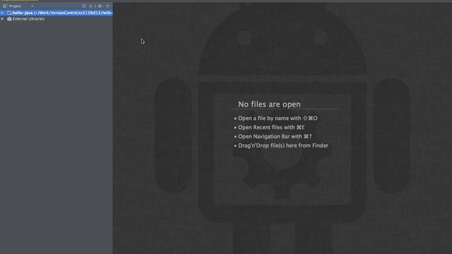 How to Check out a Sample Java Console App into Android Studio
