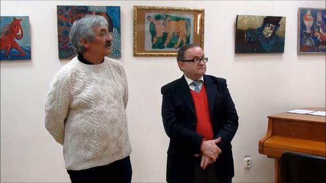 На открытии выставки "Владимир Акулов. Другое". Открывает Юрий Абдурахманов