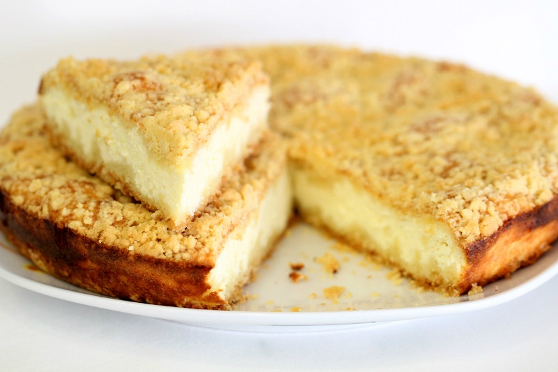 Пирог творожный в духовке рецепт с фото простой пошагово