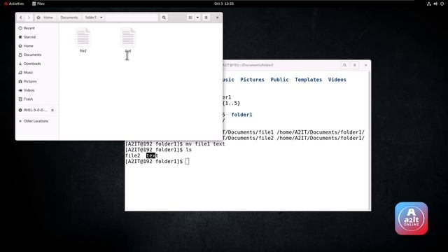 How to copy, move, and rename files and directories - Red Hat | cp, mv, ps, man |A2it Online