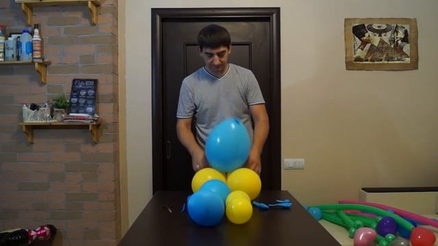 Бегемотик из воздушных шаров. Hippopotamus from balloons