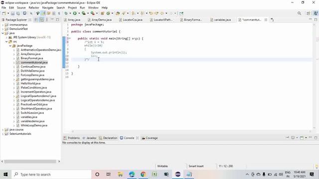 #19 comments in java || core java tutorials