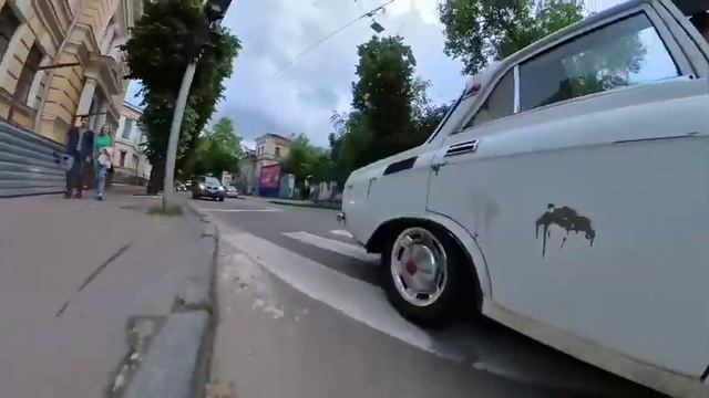 rat look ragtop AZLK 2140 cruising. USSR retro ride. Москвич
