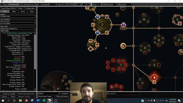 General's Cry Shield Charge Berserker Build - Converted to 3.16 Tree [Path Of Exile 3.16]