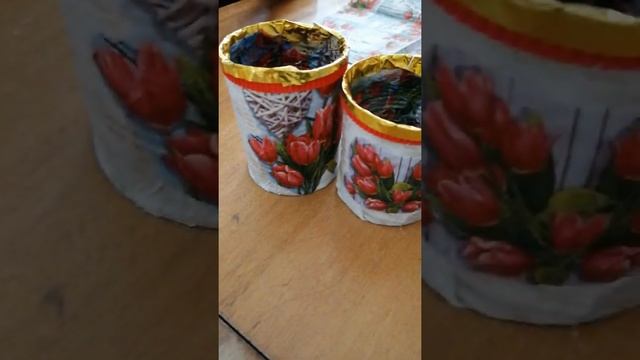 Декупаж банок!