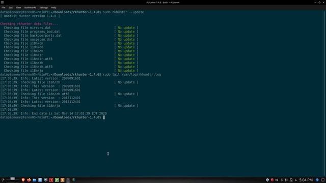 Scanning Linux For Rootkit Viruses