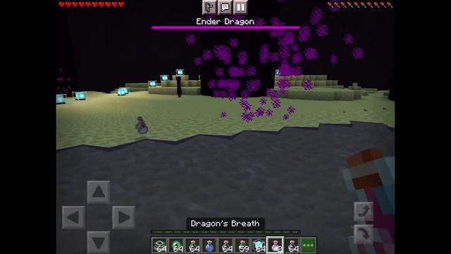 (How to get dragons breath) in Minecraft