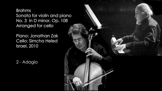 Brahms - Sonata for violin and piano no 3 in D minor, op 108, arr. for cello
