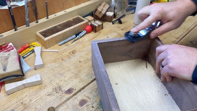 Custom madehand madeDIY walnut  maple humidor.