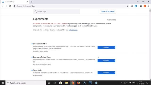 How to Enable 'Extensions' Menu button in Google Chrome Toolbar?