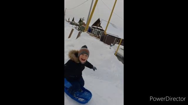 Зимой на эндуро. Дети довольны