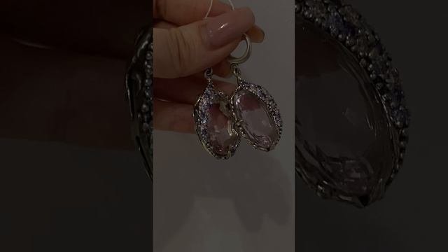 Комплект с розовым КВАРЦЕМ