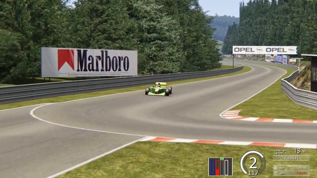 Assetto Corsa - Michael Schumacher - Modded Benetton B193 - Spa- 1993 Qualifying