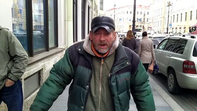 Питерские бомжи на Большой морской.