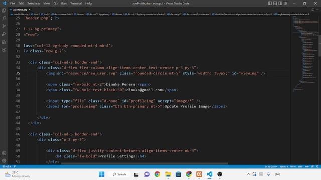 Web Project Task 10| User Profile Design | 1st Year | Semester 01 | Java Institute