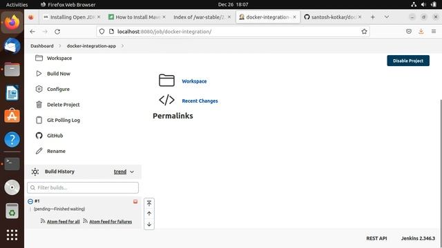 Jenkins - maven build with docker integration