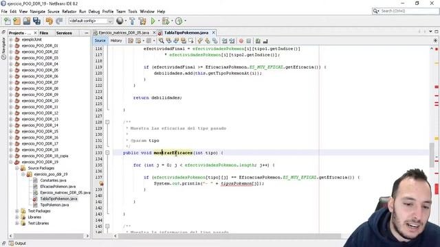 Ejercicios Java - POO 19 - Adaptando métodos para la tabla de tipos de Pokemon