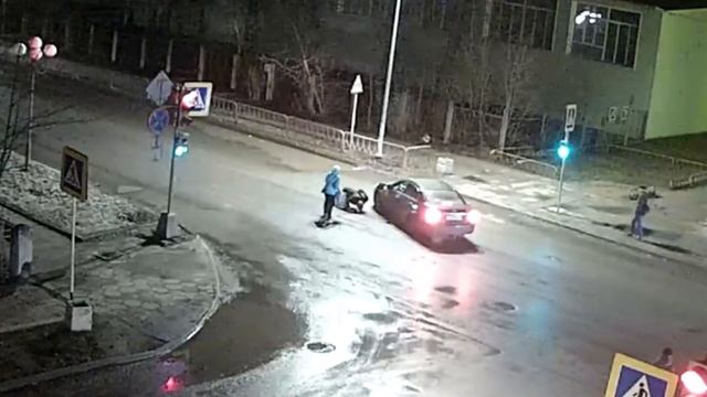 Переходил на запрещающий сигнал светофора