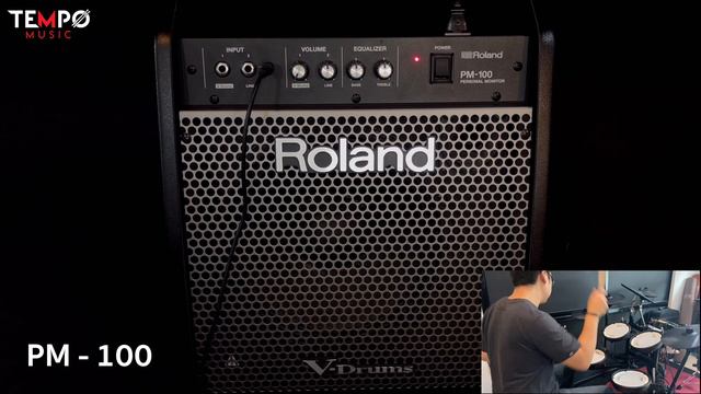 รววตแอมปกลองไฟฟา Roland PM-200 VS PM-100  ตางกนอยางไร  มาดกน