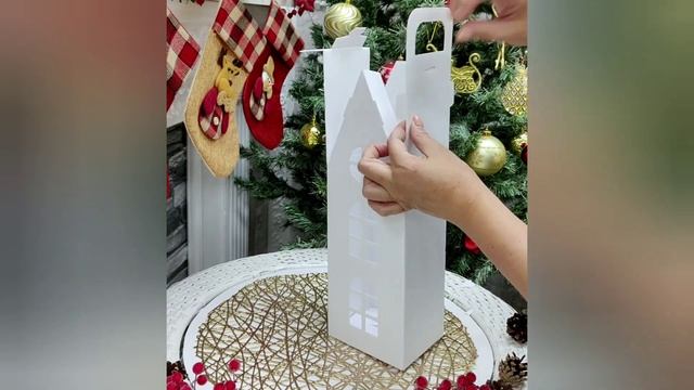 как собрать коробку домик из картона
