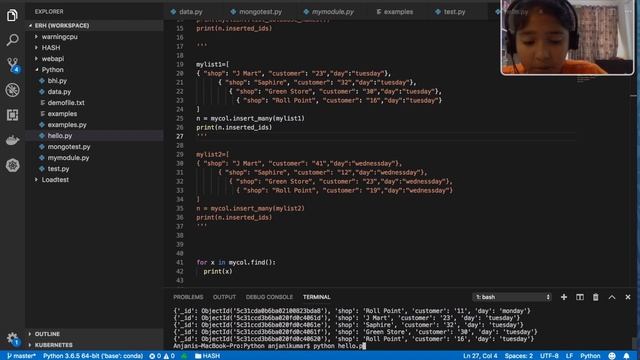 Mongodb with pymongo step by step tutorial.