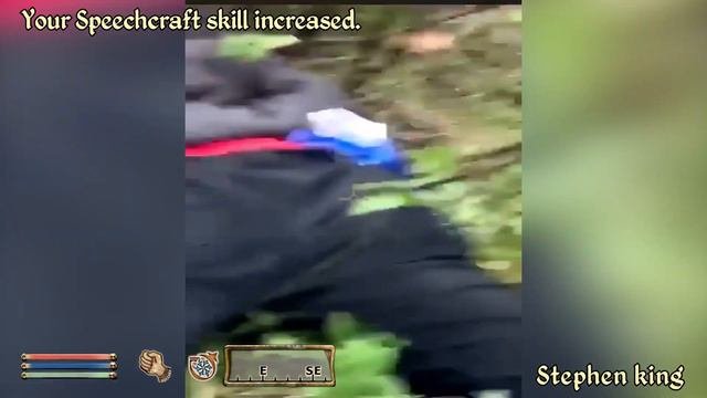 Oblivion NPC Glitches And Gets Stuck In The Fence
