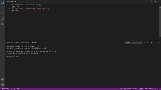 String Concatenation Formatting and Escape Characters - Python Tutorial Series