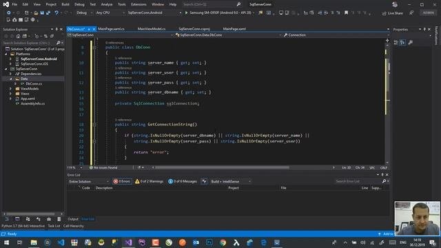 Xamarin Forms integrate ReactiveUI and connect to Sql Server directly using Entity Framework Core
