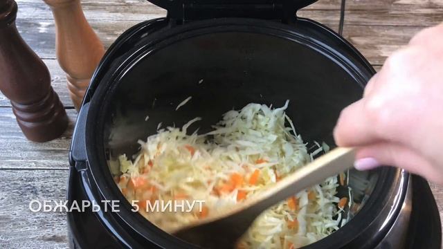 ? Гречка с капустои в мультиварке постное блюдо  видео рецепт