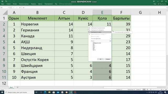 Заманауи информатика сабағы. Жүсіп А.А. Тақырыбы: Деректерді сұрыптау және сүзгілеу