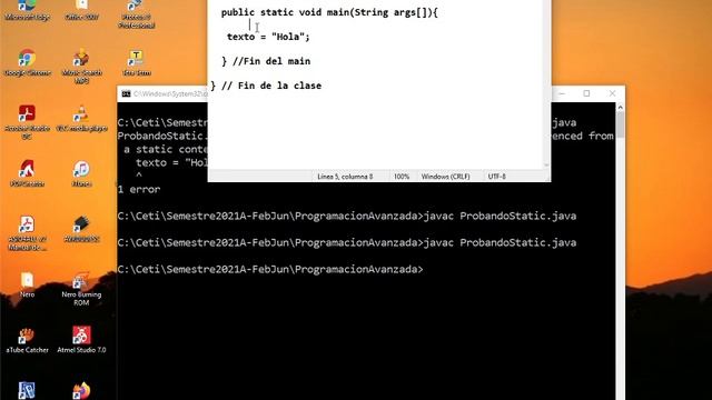 Resolviendo "non static" en Java