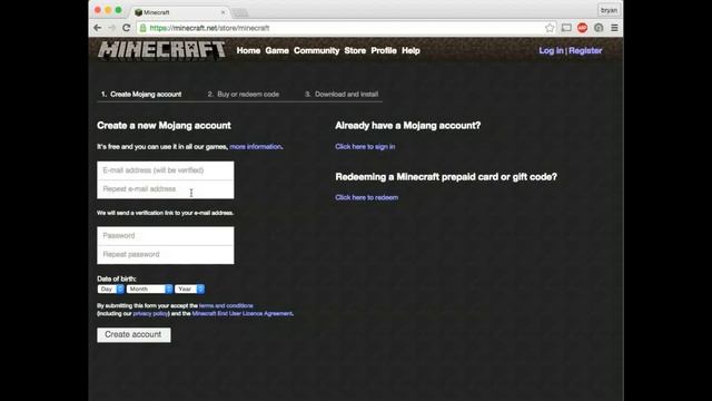 How to sign up for your Minecraft Premium account.