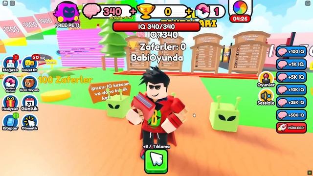HER SANİYE BEYNİM BÜYÜDÜ İQ YÜKSELDİ ? Roblox +1 IQ Every Second