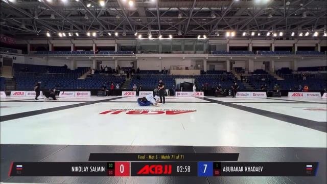 Абубакар Хадаев  - Николай Салмин FINAL ADULT ABSOLUTE GI ACBJJ RUSSIAN OPEN 2022