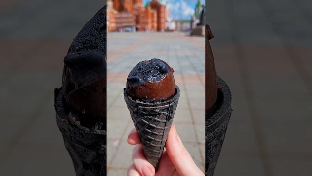 Чёрное мороженое из Марий-Эл🍦 Запоминающее мороженое 😉 Россия 🇷🇺 #путешествие #город #мороженое
