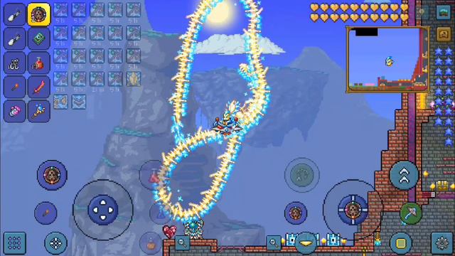 TERRARIA 1.3 MOBILE LARGEST STARDUST DRAGON VS MOONLORD! MOONLORD RAN AWAY!?