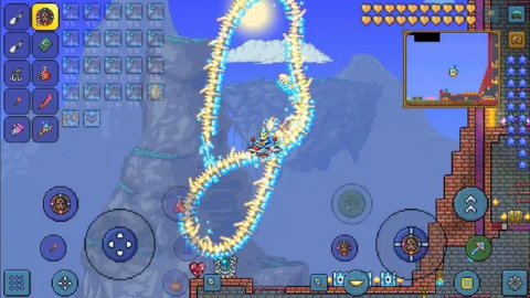 TERRARIA 1.3 MOBILE LARGEST STARDUST DRAGON VS MOONLORD! MOONLORD RAN AWAY!?