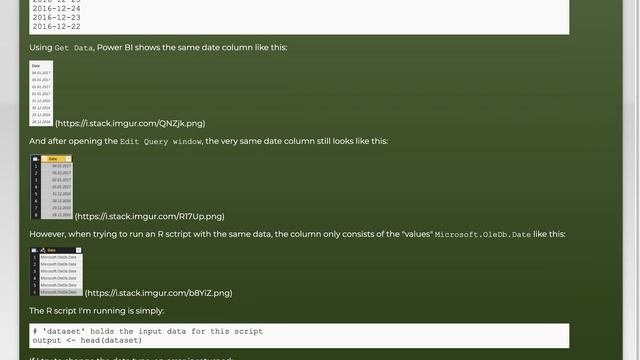 R script in Power BI returns date as Microsoft.OleDb.Date