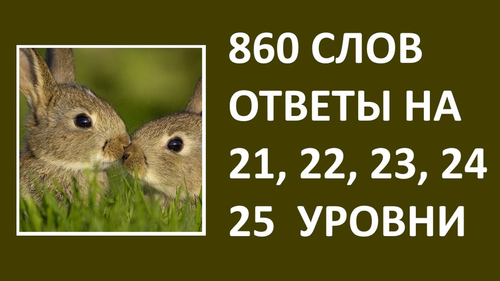 Словесная игра 860 слов ответы 21, 22, 23, 24, 25 уровни