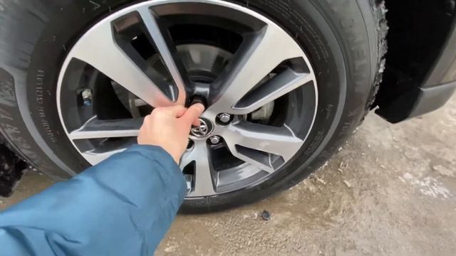 RAV4 2018 зимняя резина и колпачки на колеса