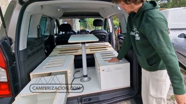 Muebles kit Camper Peugeot Partner Tepee y Citroen berlingo camperizacion.com
