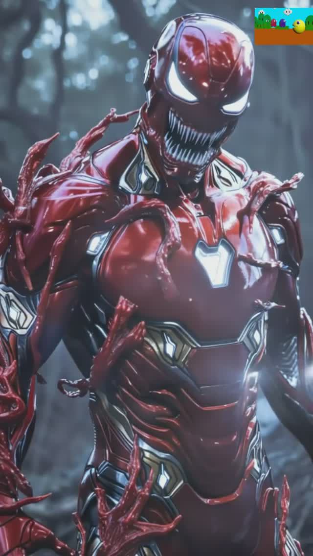 iron man cross venom and carnage #marvel #spiderman #ironman #avengers #midjourney #aiart