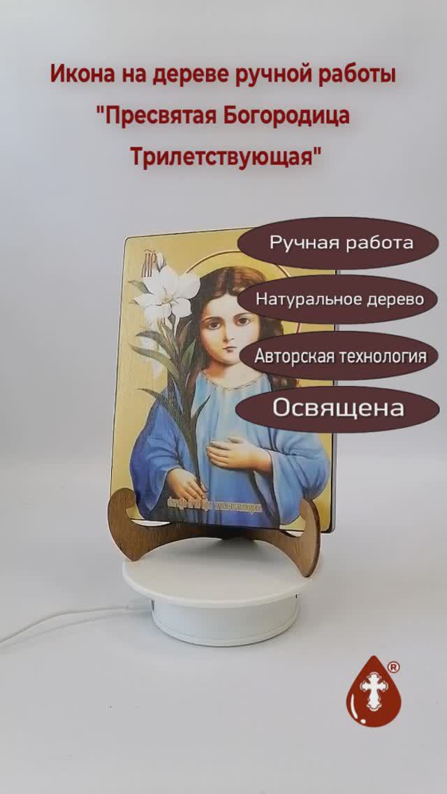 Пресвятая Богородица Трилетствующая, 15x20x3 см, арт Ид3685-2