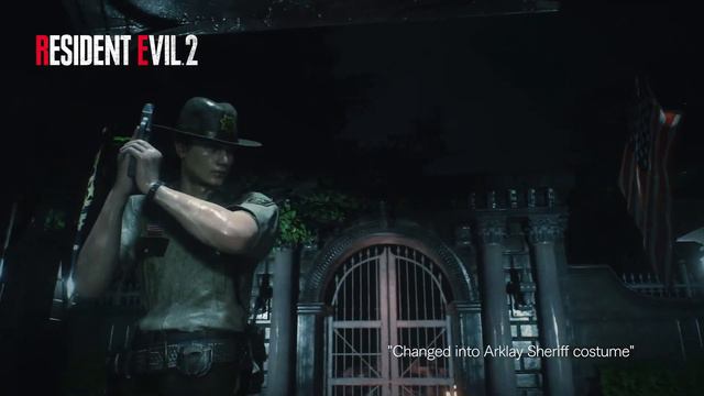 Resident Evil 2 - Leon Arklay Sheriff DLC Costume Gameplay