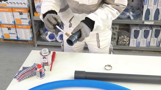 Spojení PVC trubky 50 mm a ohebné hadice 32/38 mm