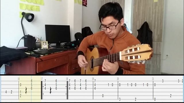 Mozart - Symphony No.40 - Classical guitar arrangement by David Ccoicca [+ TABS]