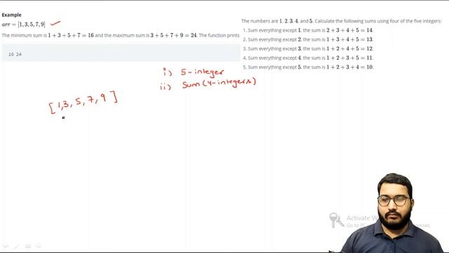 Mini-Max Sum | How to solve competitive questions on HackerRank | Data Science | Session With Sumit