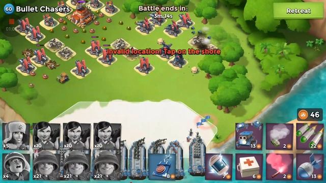 How to beat Bullet Chasers Level 60 **** BOOM BEACH ****